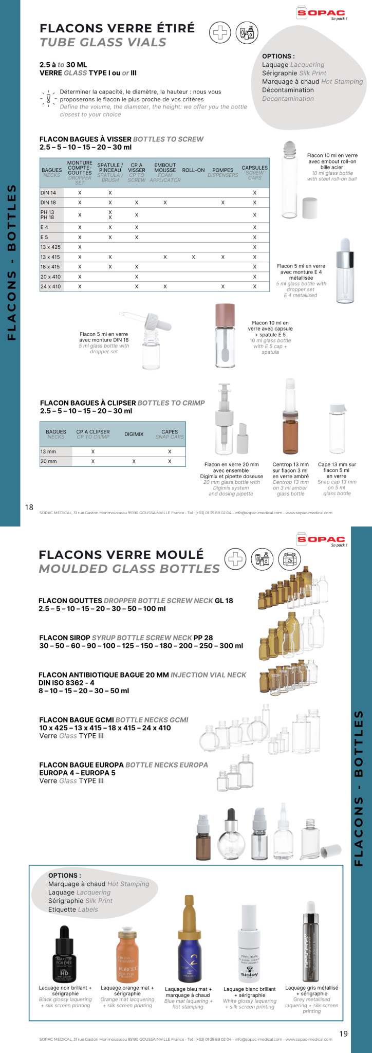 Glass bottles and vials