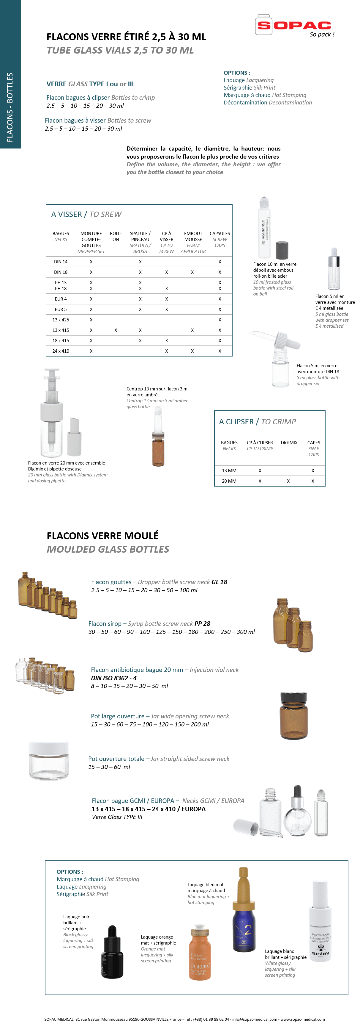 Glass bottles and vials