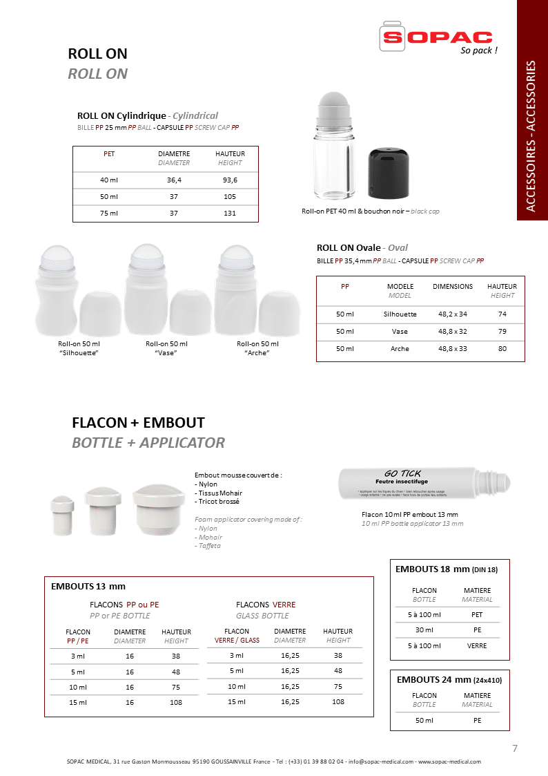 Embout applicateur mousse polyuréthane en sachet de 5 pièces